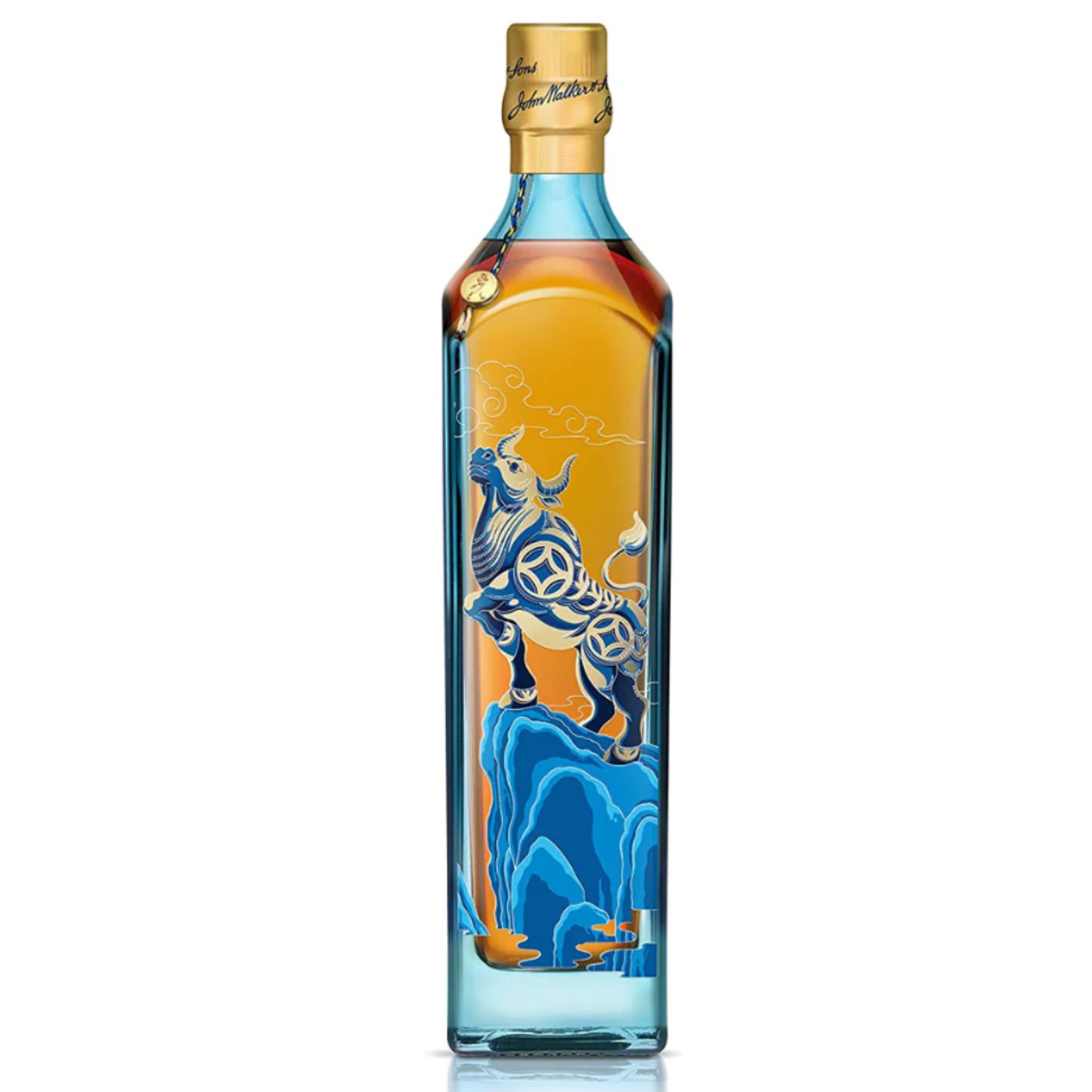 Johnnie Walker Blue Label Chinese New Year - Year of the Ox 2021 Limited Edition Design with Gift Box Blended Scotch Whisky 70cl