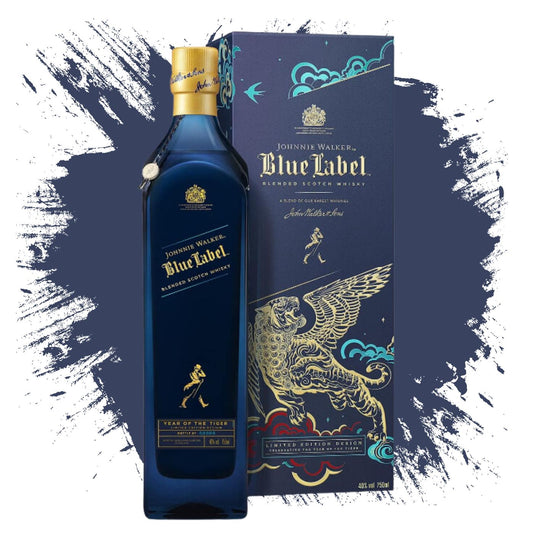 Johnnie Walker Blue Label Chinese New Year - Year of the Tiger 2022 Limited Edition Design with Gift Box Blended Scotch Whisky 70cl