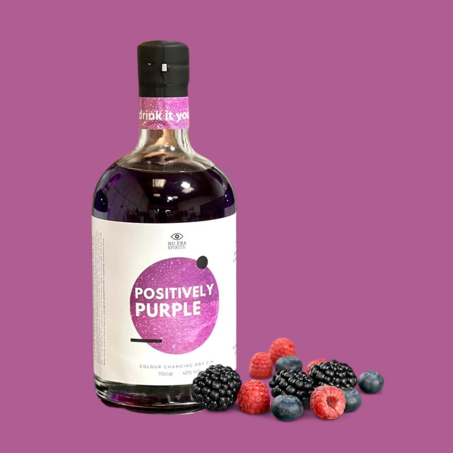 NU ERA SPIRITS POSITIVELY PURPLE DRY GIN 70cl (LIMITED EDITION)