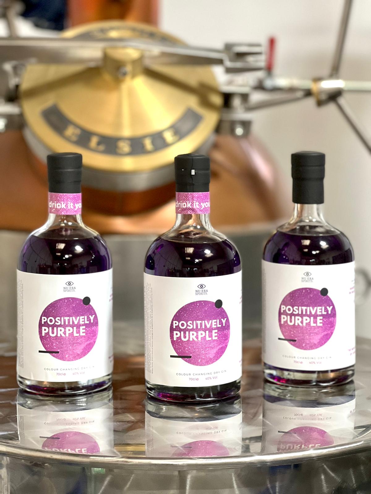 NU ERA SPIRITS POSITIVELY PURPLE DRY GIN 70cl (LIMITED EDITION)